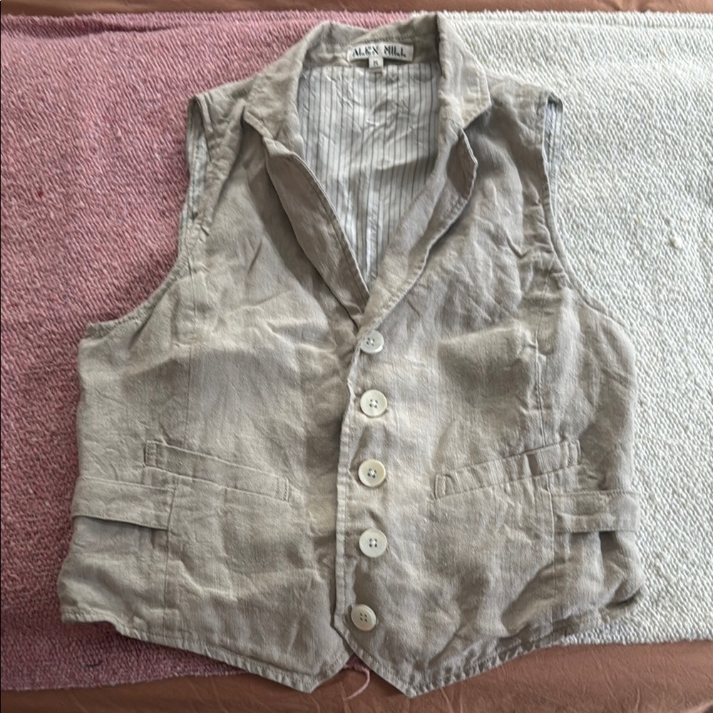 Alex Mill Mathilde Vest in Flax